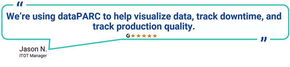quote about using datAPARC for downtime and quality tracking.