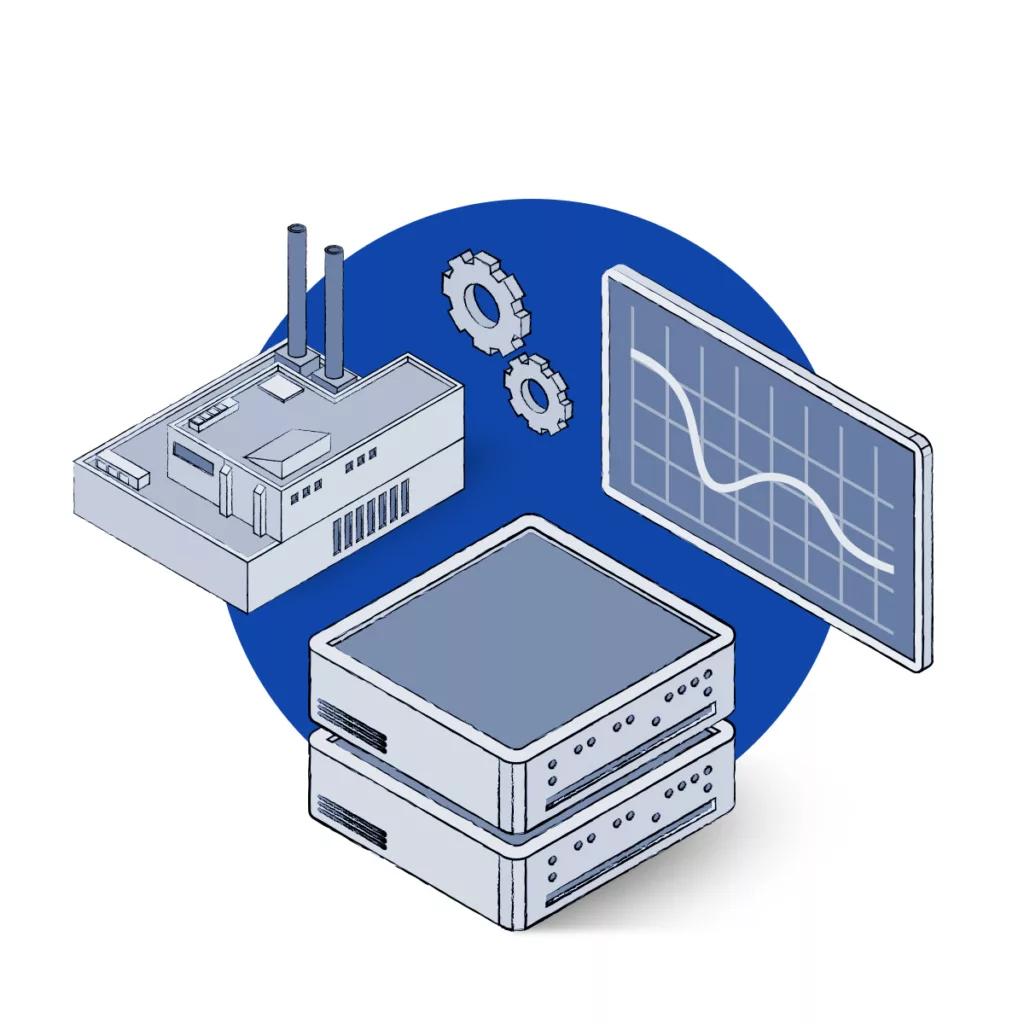 infographic of a site, trend and data tower.